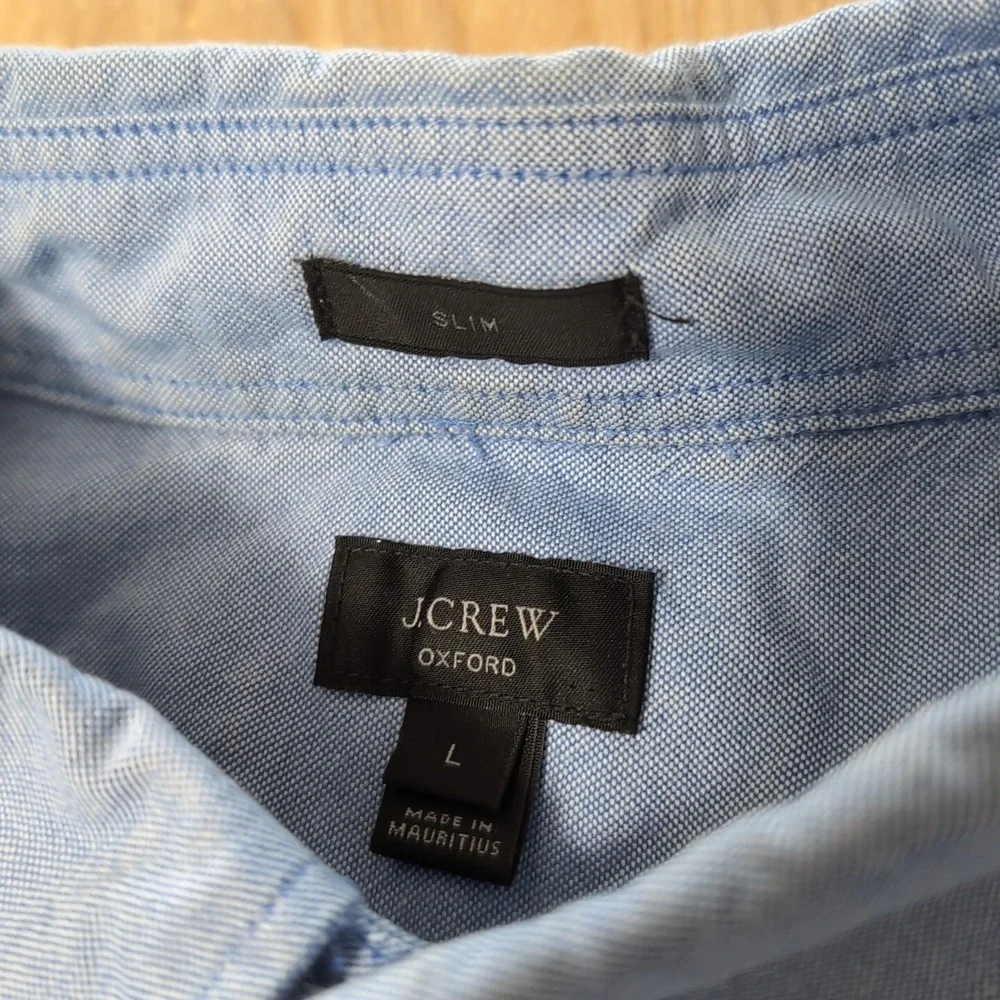 J.Crew Oxford Slim Button Down Long Sleeve Shirt Men's Size L